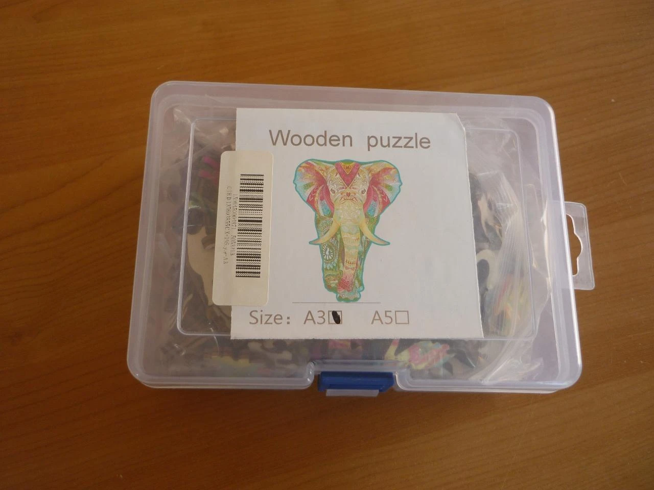Wooden puzzle Asian elephant A3 – photo 3